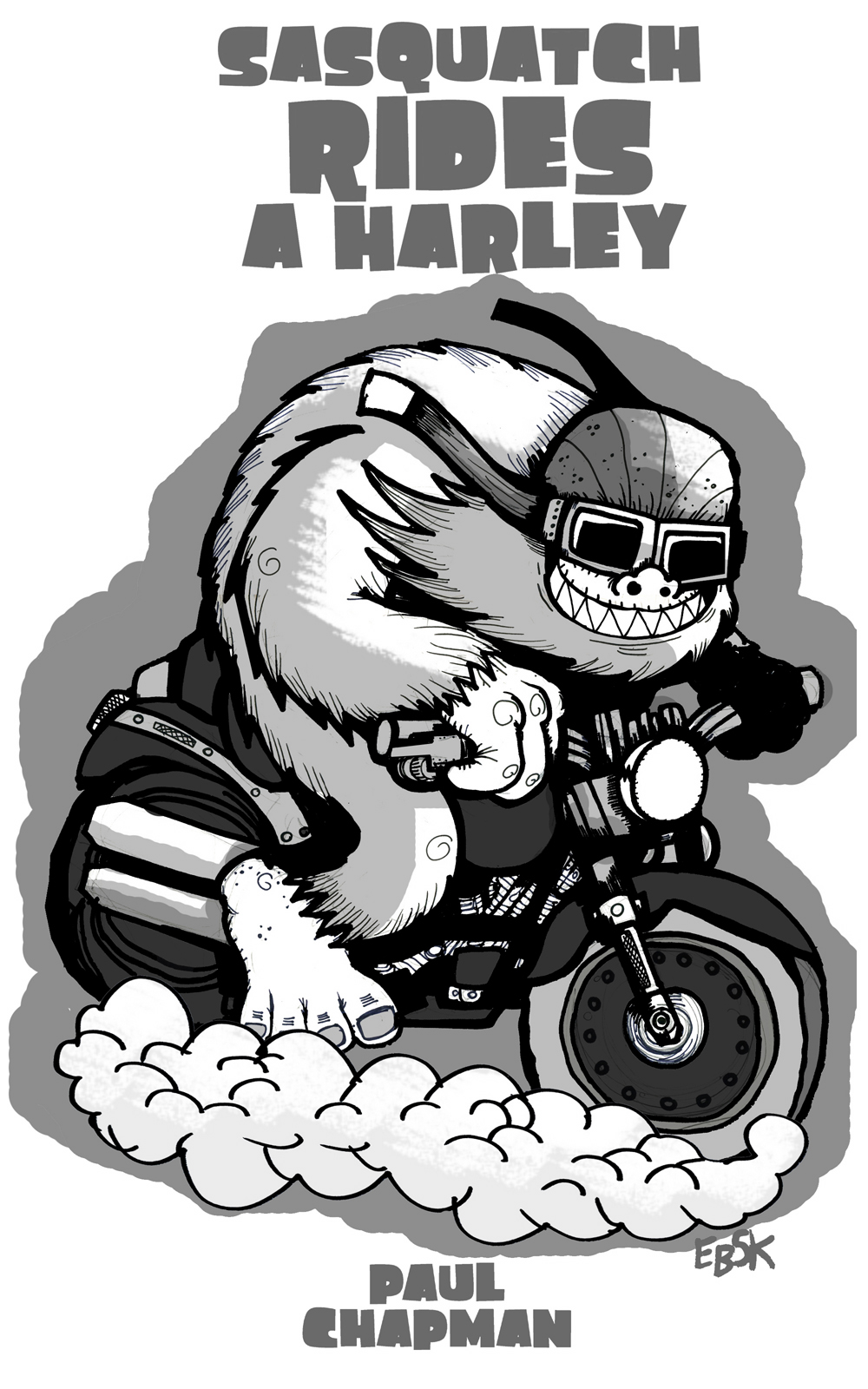 Sasquatch Rides a Harley