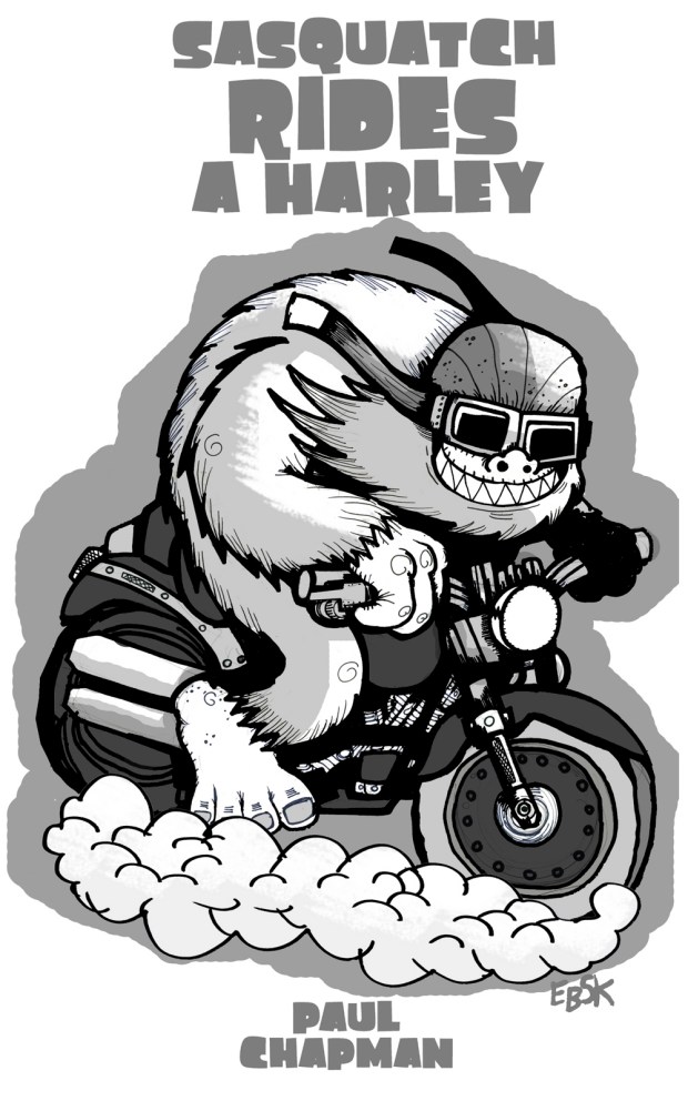 Sasquatch Rides a Harley